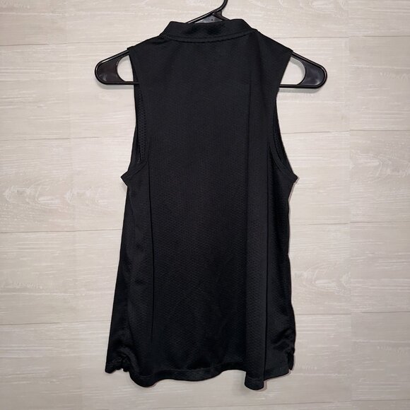 Three Sixty Six Sleeveless Quarter Zip Golf Top Size M Black Athletic Tank - Picture 6 of 6